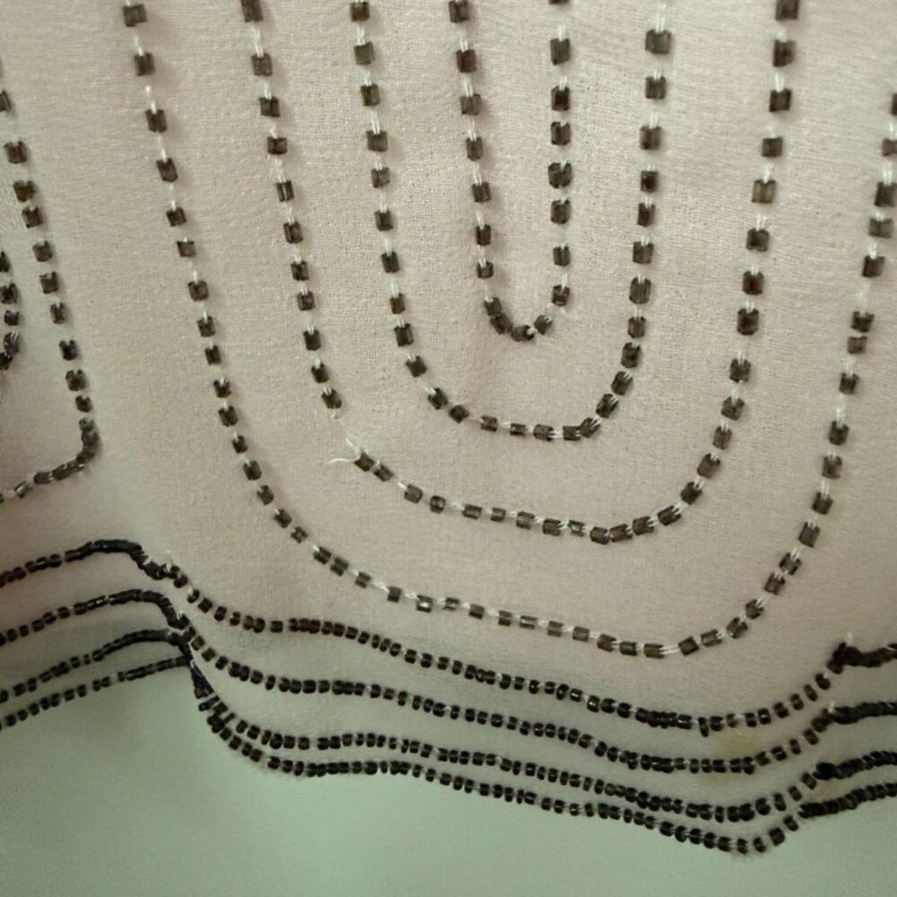 FROCK AND FRILL Beaded Art Deco Dress | Blush & Silver | Size 8 - Picture 8 of 9